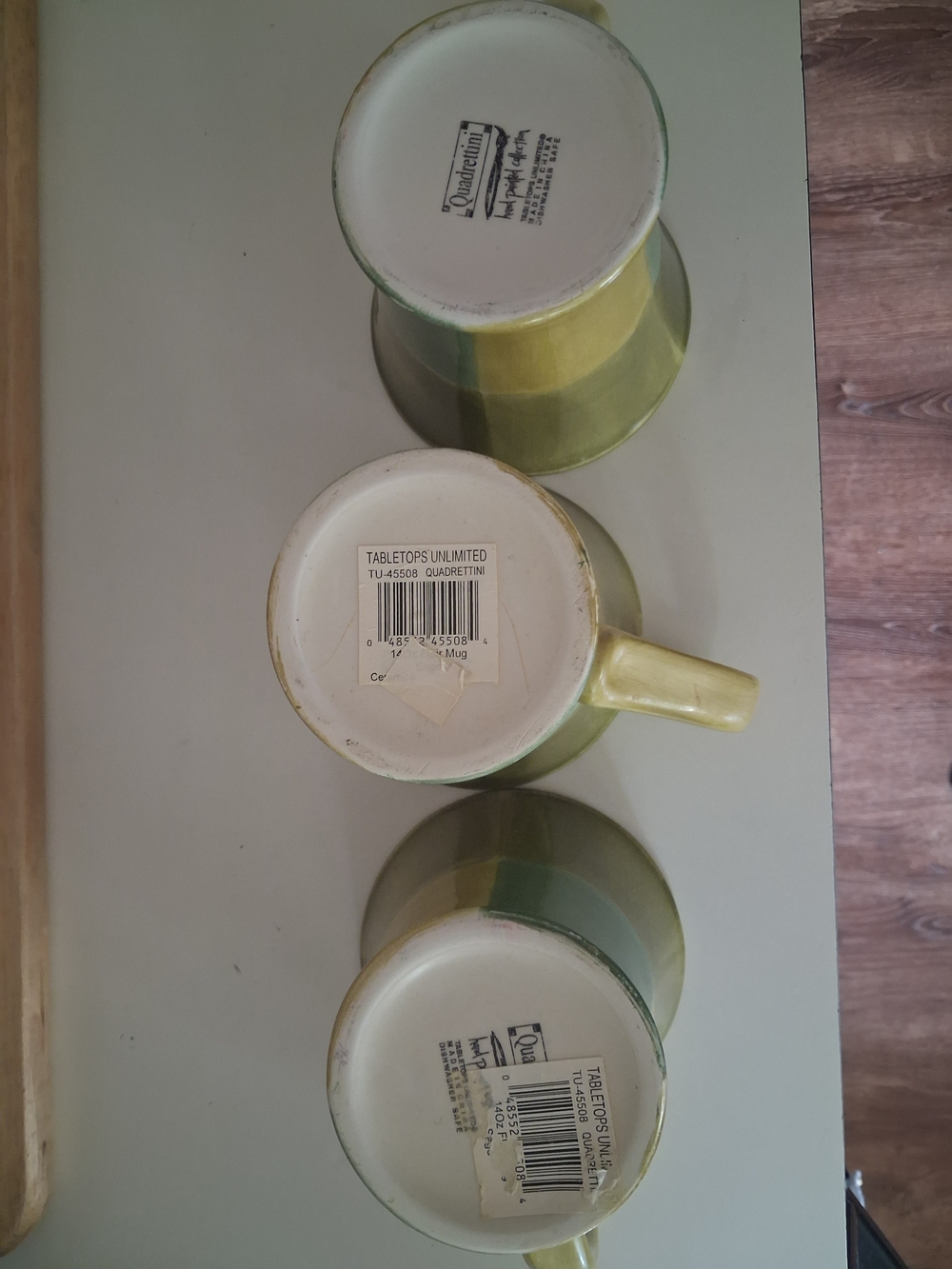 Handmade Ceramic Mug Trio - Olive, Yellow, Seafoam - Picture 2 of 8